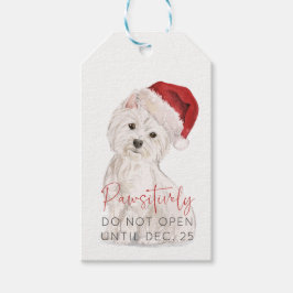 Etiquetas Para Regalos PÉRDIDAMENTE No Abrir Navidades BLANCOS De Perro S