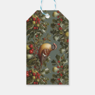 Etiquetas Para Regalos Perdiz en un árbol de pera