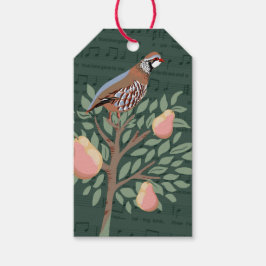 Etiquetas Para Regalos Perdiz en un árbol de pera Carole de Navidad en ve