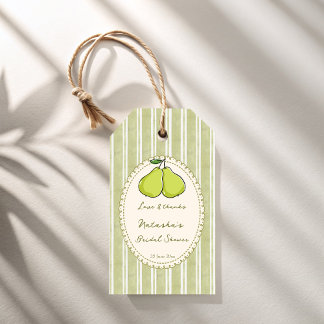 Etiquetas Para Regalos Perfect pair sage green pear bridal shower favor