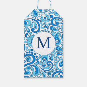 Etiquetas Para Regalos Perfectamente Paisley Blue Signature