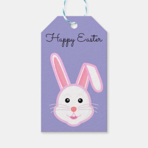 Etiquetas Para Regalos Perfecto, Guay Feliz Pascua, Conejo Púrpura