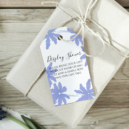 Etiquetas Para Regalos Periwinkle Blue Daisies Display Bridal Shower