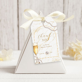 Etiquetas Para Regalos Perlas de lujo elegantes y ducha de novia Prosecco