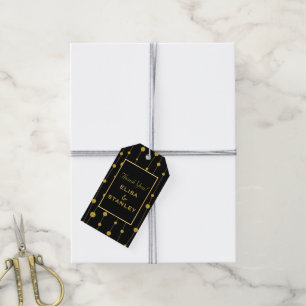 Etiquetas Para Regalos perlas de Relieve metalizado dorado patten boda ne
