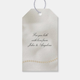 Etiquetas Para Regalos Perlas White Luxe