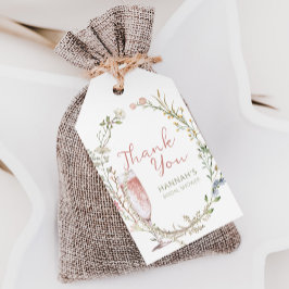 Etiquetas Para Regalos Perlas y ducha de marea Prosecco Gracias