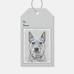 Etiquetas Para Regalos Perro de ganado australiano - Arte de perro origin