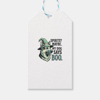 Etiquetas Para Regalos Perro de sombrero de bruja grabado vintage humor d