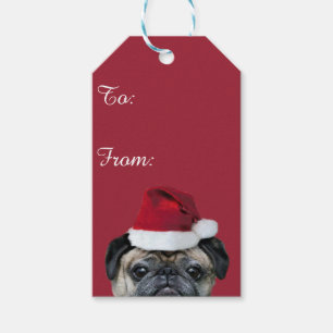 Etiquetas Para Regalos Perro del barro amasado del navidad
