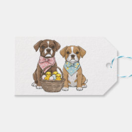 Etiquetas Para Regalos Perros del Boxer de Pascua