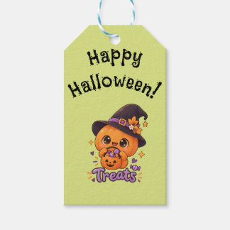 Etiquetas Para Regalos Personaje de Calabaza Adorable 🎃🧡