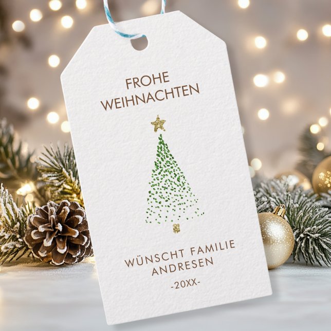 Etiquetas Para Regalos Personalisierte Weihnachts- Geschenkanhänger (Custom, Merry Christmas! Christmas tree illustration favor tag. Add your text / name and personalize)
