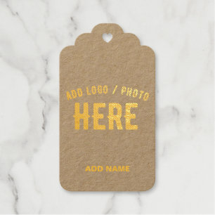 ETIQUETAS PARA REGALOS PERSONALIZABLE MODERNO ELEGANTE BROWN VERIFICADO M