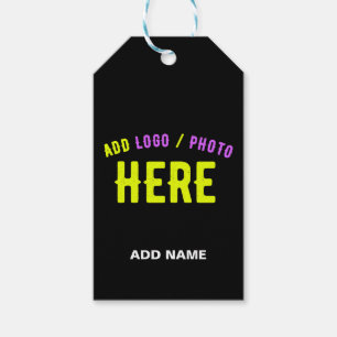 ETIQUETAS PARA REGALOS PERSONALIZABLE MODERNO ESTILO NEGRO VERIFICADO MAR