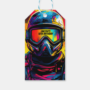 Etiquetas Para Regalos Personalizada la fiesta de cumpleaños de Paintball