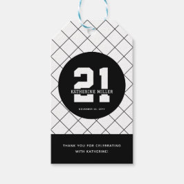 Etiquetas Para Regalos Personalizado 21º cumpleaños Moderno y elegante