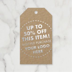 Etiquetas Para Regalos Personalizado 50% OFF Bulk Buy Descuento Kraft Sil