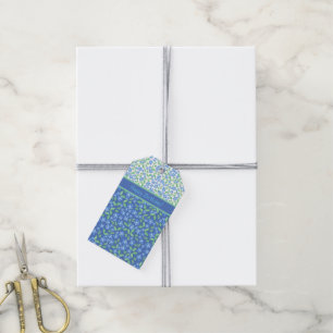 Etiquetas Para Regalos Personalizado Blue Periwinkles Ditsy Floral Patter