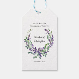 Etiquetas Para Regalos Personalizado Boho Lavender Eucalyptus Boda