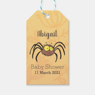 Etiquetas Para Regalos Personalizado de araña suave y adorable
