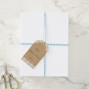 Etiquetas Para Regalos Personalizado de Boda de papel para naves de encaj