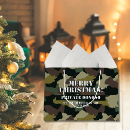 Etiquetas Para Regalos Personalizado de camuflaje marrón verde militar Fe