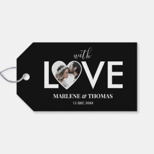 Etiquetas Para Regalos Personalizado de compromiso boda foto marco de cor