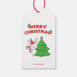 Etiquetas Para Regalos Personalizado de Conejo Conejo Conejo Navidad Cute