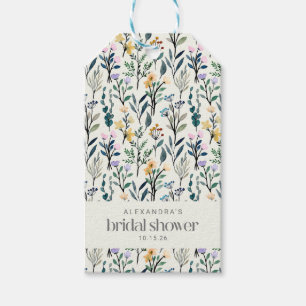 Etiquetas Para Regalos Personalizado de flores silvestres Boho Watercolor