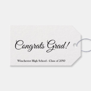 Etiquetas Para Regalos Personalizado de grado de felicitaciones año escol