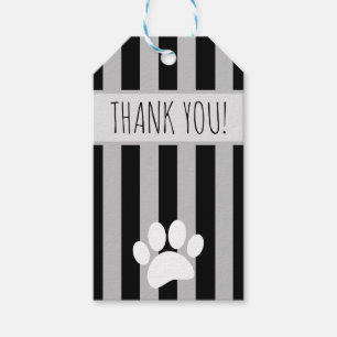 Etiquetas Para Regalos Personalizado de impresión de garras de perro Text
