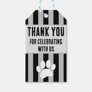 Etiquetas Para Regalos Personalizado de impresión de garras de perro Text