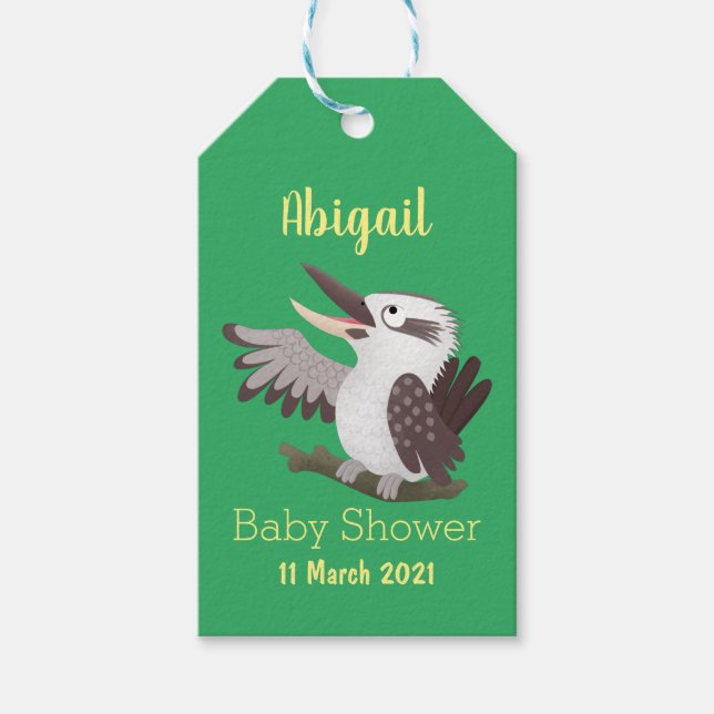 Etiquetas Para Regalos Personalizado de kookaburra gracioso (Anverso)