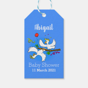 Etiquetas Para Regalos Personalizado de pájaros de cacatúa graciosa