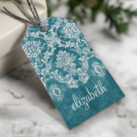 Personalizado de patrón de Damasco de color turque