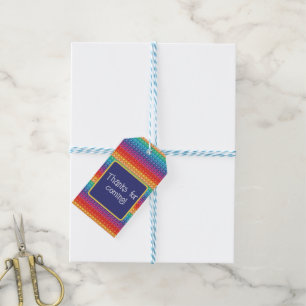 Etiquetas Para Regalos Personalizado de patrón de juguete arcoiris pop it