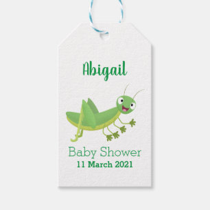 Etiquetas Para Regalos Personalizado de saltamontes alegre verde