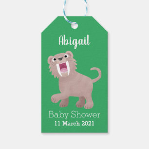 Etiquetas Para Regalos Personalizado de Smilodon del tigre dientes de Cut