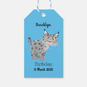 Etiquetas Para Regalos Personalizado del lince del bobcat medio