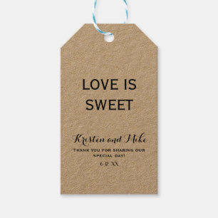 Etiquetas Para Regalos Personalizado El amor es dulce Boda