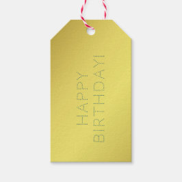 Etiquetas Para Regalos Personalizado Elegant Golden Yellow Happy Birday W