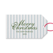 Personalizado Elegante Clásico Script Navidad Raya