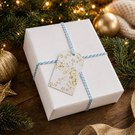 Etiquetas Para Regalos Personalizado Elegante Estrella Dorada Navidad