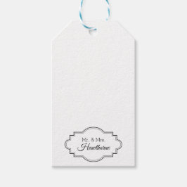 Etiquetas Para Regalos Personalizado elegante Pareja Sr. / Sra. Bodas Ini