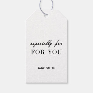 Etiquetas Para Regalos Personalizado "especialmente para usted" blanco de