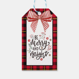 Etiquetas Para Regalos Personalizado Farmhouse Red Black Buffalo Check Pl