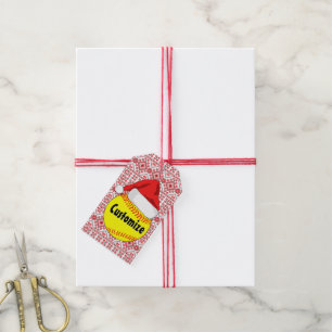 Etiquetas Para Regalos Personalizado Fastpitch Softball Santa Hat Navidad