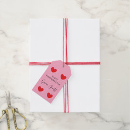 Etiquetas Para Regalos Personalizado Feliz corazón rojo de San Valentín r
