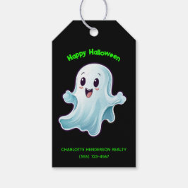 Etiquetas Para Regalos Personalizado Feliz Fantasma de Halloween